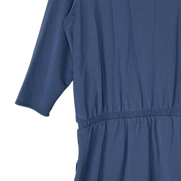 Garnet Hill Dress XL Casual Pull On 3/4 Sleeve Cottagecore Boho Embroidered Soft - Picture 8 of 12